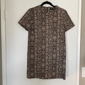 Zara short straight Python dress
